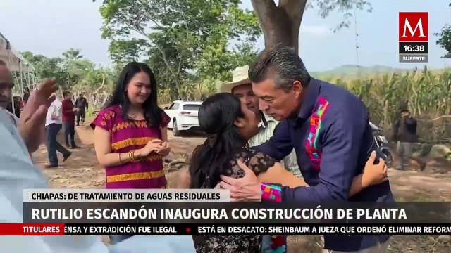 Gobernador Rutilio Escandón inaugura construcción de una planta de tratamiento de aguas residuales