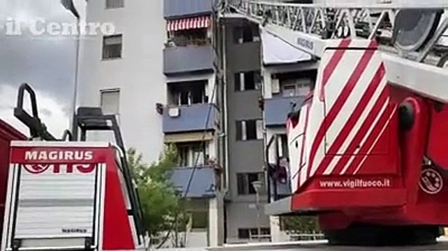 Incendio a Chieti scalo, palazzina sgomberata