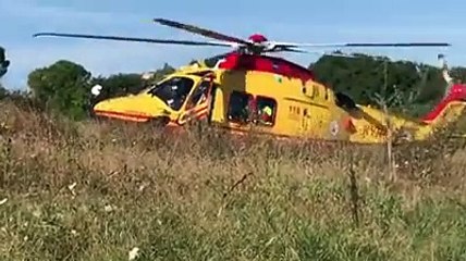 Elicottero del 118 soccorre un uomo in shock anafilattico