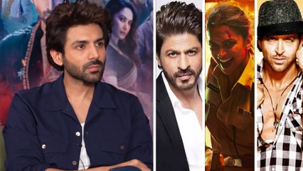 Kartik Aaryan ने Hrithik Roshan और SRK की  जमकर की तारीफ, Singham Again के साथ क्लैश पर दी प्रतिक्रिया
