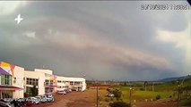 Registro da chegada do temporal no Santa Maria Tecnoparque, na manhã desta quinta-feira, 24 de outubro.