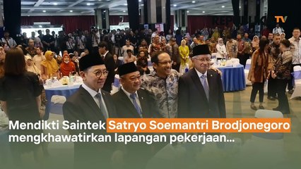 Mendikti Saintek Khawatirkan AI akan Hilangkan Lapangan Pekerjaan