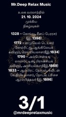 உலக வரலாற்றில் 21. 10. 2024  முக்கிய நிகழ்வுகள் 3/7Relaxing Music , Stress Relief Music, Sleep Music,