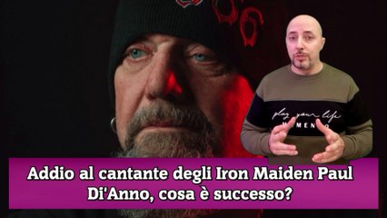 Addio al cantante degli Iron Maiden Paul Di'Anno, cosa è successo