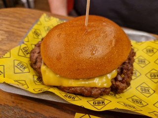 Trying Smash Burgers at Gourmet Burger Kitchen in Brighton