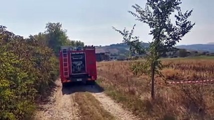 Quello che resta dell'aereo dopo l'atterraggio d'emergenza