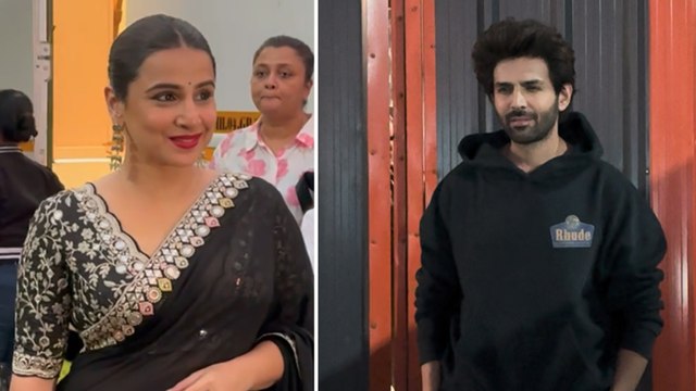 Vidya Balan And Kartik Aaryan Continues To Embrace The Black Trend For 'Bhool Bhulaiyaa 3' Promotions!