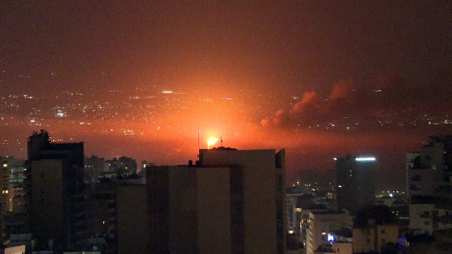 غارات إسرائيلية ليلية عنيفة على الضاحية الجنوبية لبيروت