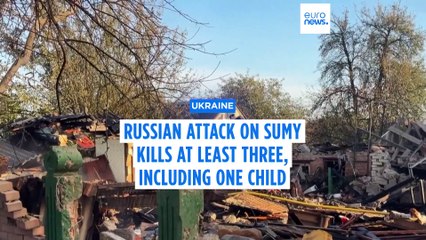 Russian drone strike on Ukraine's Sumy kills at least three amid onslaught of overnight attacks