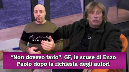 GF, un passo indietro per Enzo Paolo dopo la richiesta