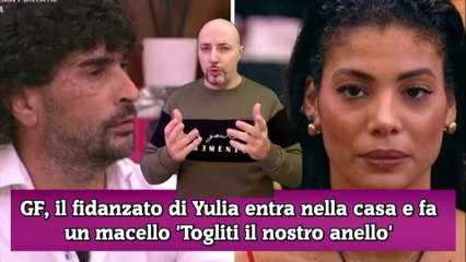 GF, il fidanzato di Yulia entra nella casa e fa un macello 'Togliti il nostro anello'