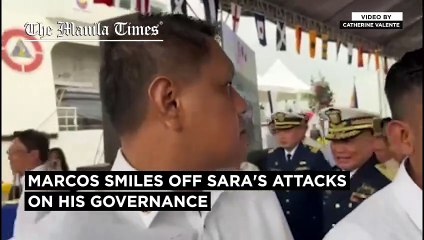 Marcos smiles off Sara's attacks on his governance