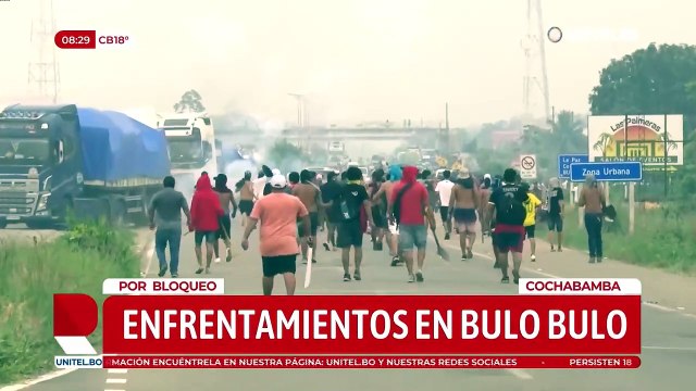Se registran enfrentamientos entre la Policía y bloqueadores a la altura de Bulo Bulo
