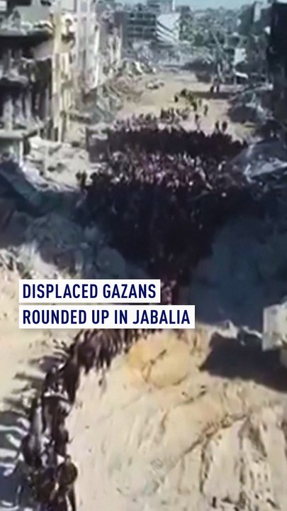 Displaced Gazans rounded up in Jabalia