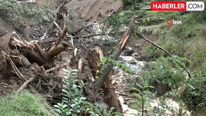 Rize'de Heyelan Sonrası Temizlik Çalışmaları Başlatıldı