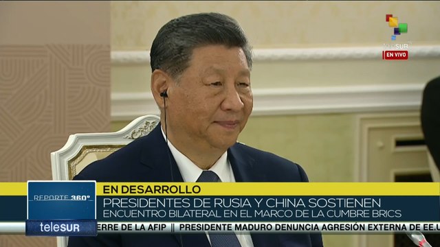 Pdte. Xi Jinping se reúne con el Pdte. Putin en marco de la cumbre BRICS