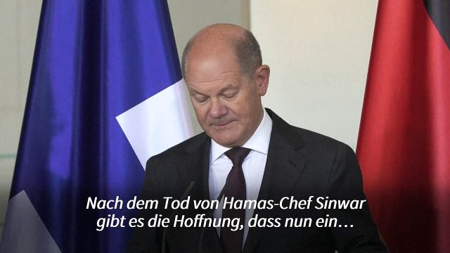 Scholz: Sinwar-Tod lässt Waffenstillstand näher rücken