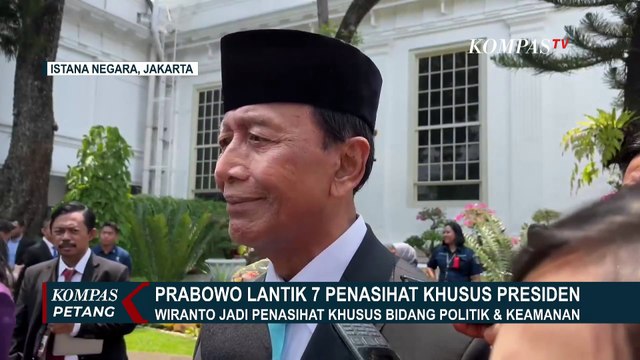 Prabowo Lantik 7 Penasihat Khusus Presiden, Ada Wiranto Hingga Luhut Pandjaitan
