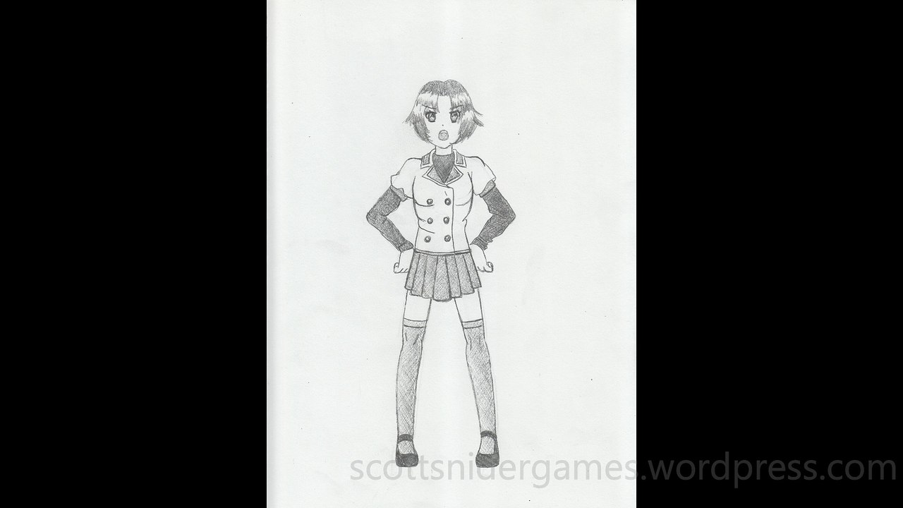 Anime Girl Pencil Sketch Video #5 (10-22-2024)