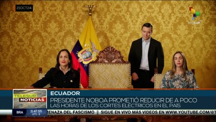 Reducirán cortes eléctricos en Ecuador