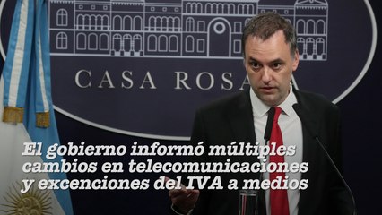 Adorni informó cambios en telecomunicaciones y excenciones del IVA a medios en papel y digitales
