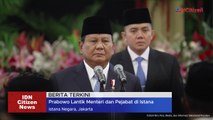Prabowo Lantik Para Menteri dan Pejabat di Istana Negara