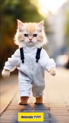 Beautiful walk of cute cat
