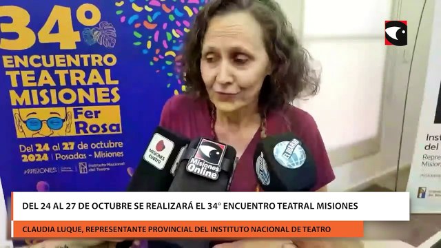 Del 24 al 27 de octubre se realizará el 34° Encuentro teatral Misiones