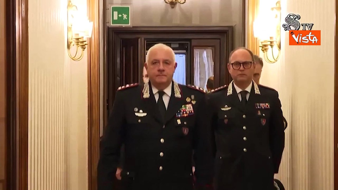 La Russa riceve a Palazzo Madama il Comandante Generale dell' Arma dei Carabinieri Teo Luzi