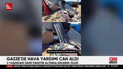 Gazze'de 3 yaşındaki çocuk, yardım paketinin altında can verdi