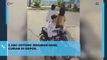 Tiga ABG Gotong Jemuran Hasil Curian di Depok
