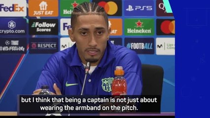 It's a 'huge honour' to be Barca captain - Raphinha