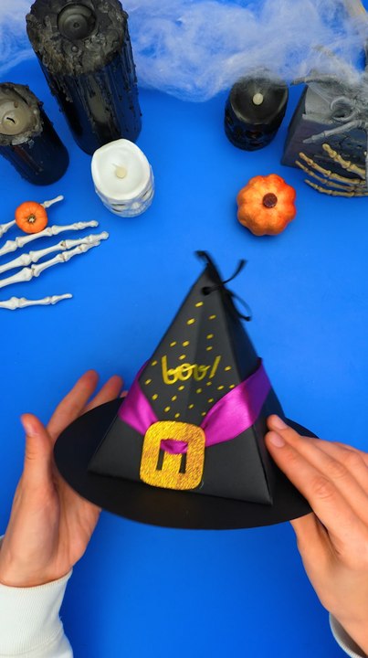 Emballage de bonbons DIY Style chapeau de sorcière # halloween #diy #shorts