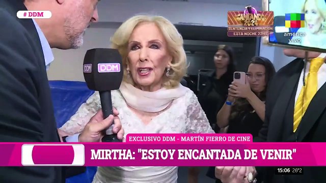 MIRTHA LEGRAND EN LOS MARTÍN FIERRO DE CINE: LA CONDUCTORA HABLÓ EN #DDM