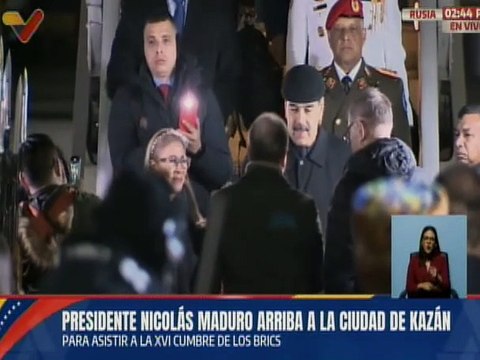 Pdte. Nicolás Maduro arribó a la ciudad de Kazán para participar en la XVI Cumbre de los BRICS