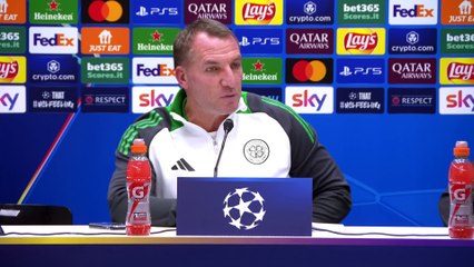 Celtic's Brendan Rodgers and Callum McGregor on Atalanta