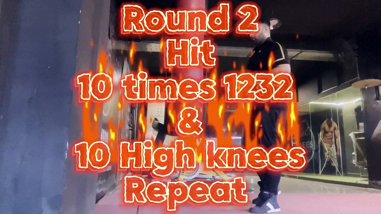 5 round Heavy bag workout for stamina, precision, footwork, and strength