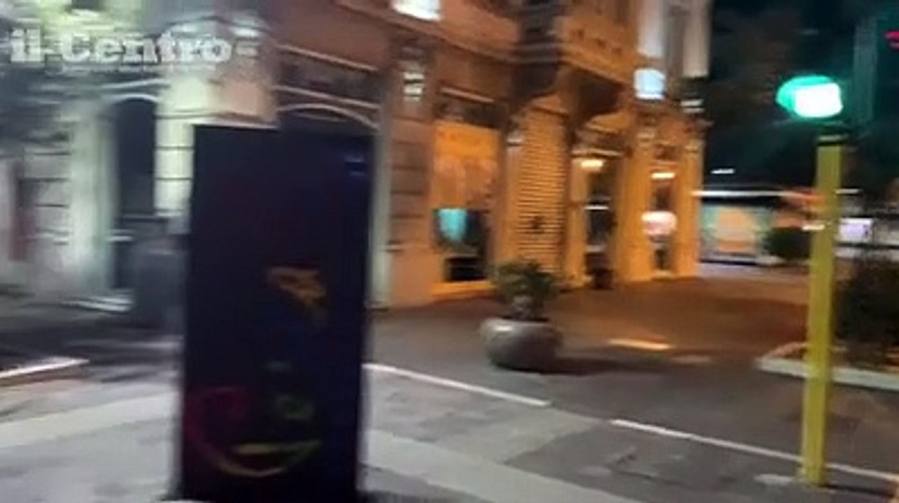 Notte da coprifuoco,  piazza Salotto e corso Umberto mai viste cos? vuote