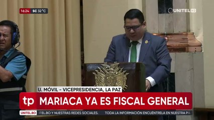 Roger Mariaca en su discurso de posesión como fiscal general del Estado