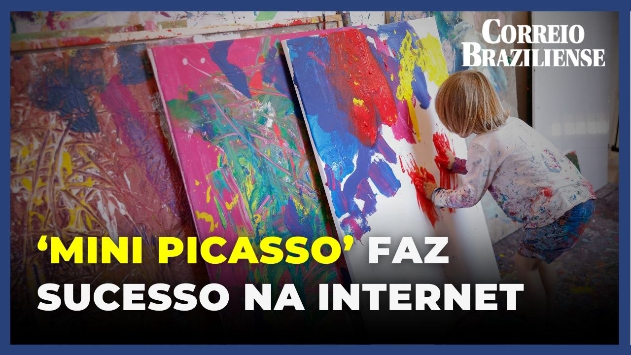 Menino pintor de 3 anos tem obras leiloadas e faz sucesso na internet