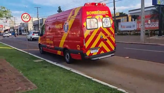 Idoso fica ferido ao sofrer queda de bicicleta na Avenida Brasil