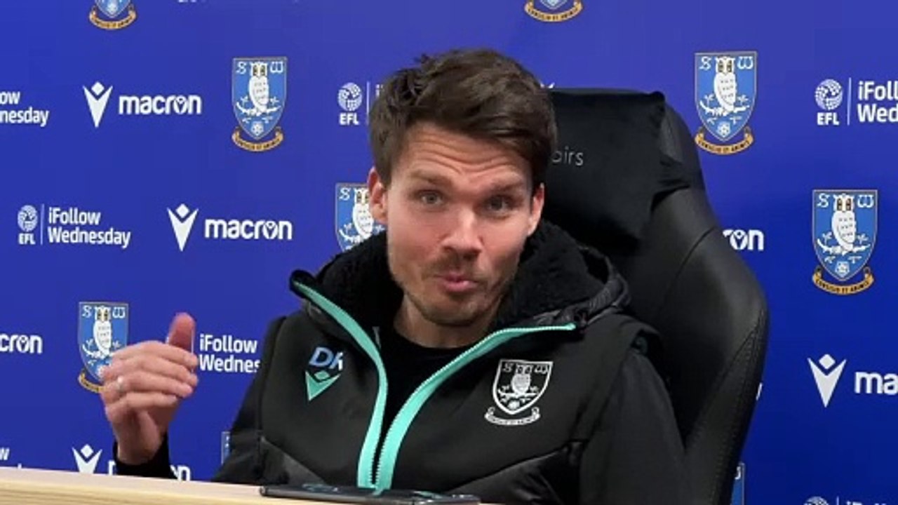 An animated Danny Röhl reacts to Sheffield Wednesday's draw with Swansea City