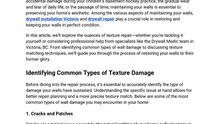 Expert Guide to Drywall Installation and Repair_ Achieving Seamless Wall Texture Restoration