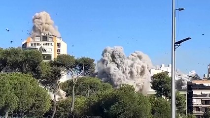 이스라엘군, 헤즈볼라 기자회견장 인근 폭격...브리핑 중단 / YTN