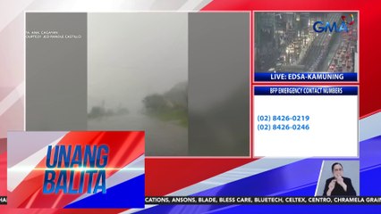Malakas na pag-ulan dulot ng Bagyong Kristine, naranasan sa ilang lugar sa Hilagang Luzon | Unang Balita