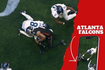 Atlanta Falcons young running back shows electrifying "video game" moves on the field