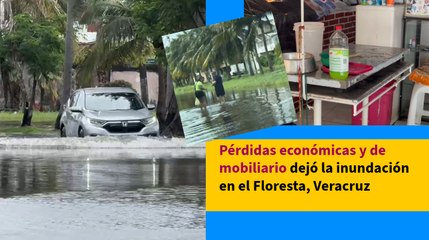 Pérdidas económicas y de mobiliario dejó la inundación en el Floresta, Veracruz
