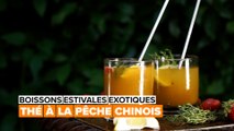 Boissons estivales exotiques : thé vert pêche de Chine