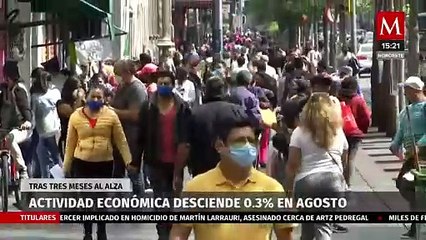Actividad económica en México desciende 0.3% en agosto 2024, reporta el Inegi