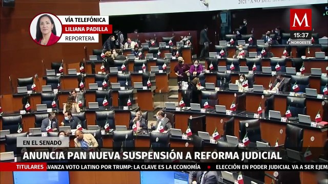 Senadores del PAN logran nueva suspensión a la reforma del Poder Judicial